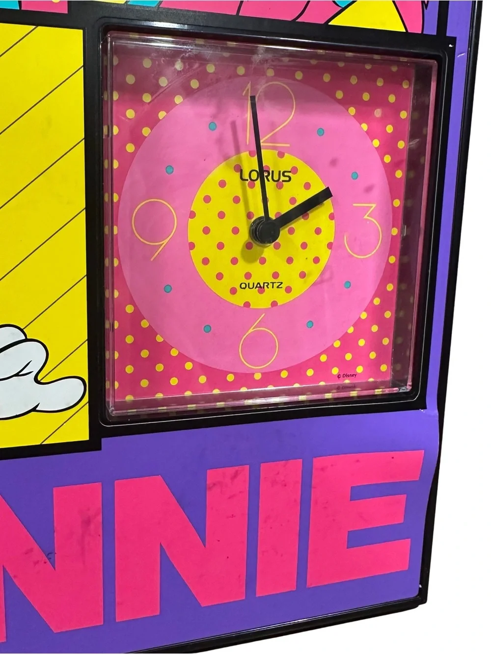 Minnie Mouse Lorus Quartz Poster Wall Clock Disney Mickey Unlimited 10” x 14”
